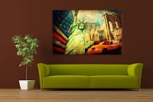 Vintage obraz New york koláž zs29423