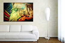 Vintage obraz New york koláž zs29423