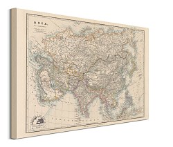 Tlačený obraz s mapou sveta rok 1884 - WDC100331