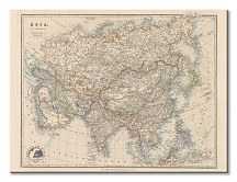 Tlačený obraz s mapou sveta rok 1884 - WDC100331