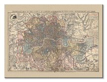 Obraz na plátne - Mapa Londýn 1888 WDC100332