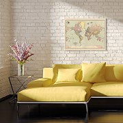 Tlačený obraz Stará mapa sveta 1920, Stanfords - WDC100337