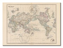 Obraz na stenu Stará mapa sveta z roku 1884, Stanfords WDC100339