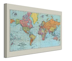 Obraz Historická mapa sveta z roku 1920, Stanfords WDC100341