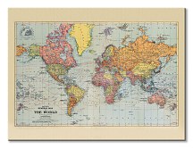 Obraz General Map of the World 1920,Stanfords - WDC100342