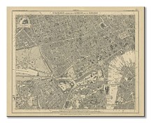 Obraz Stanfords Mapa London 1862 WDC94819