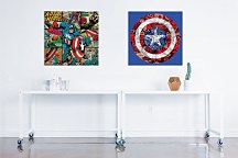 Marvel (Captain America Shield Collage) - Obraz WDC98148