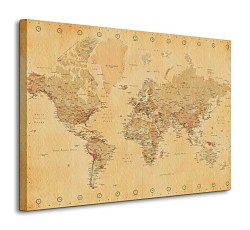 World Map (Vintage Style) - Obraz  WDC90058