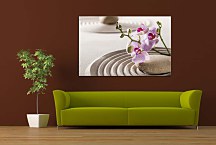 Obraz Zátišie Orchidea Kameň Piesok zs24754