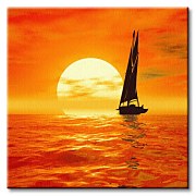 Plachtenie pri západe slnka - Obraz CKS0116