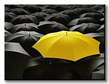 Žltý dáždnik Obraz CD0496