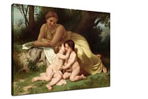 William-Adolphe Bouguereau - Young Woman Contemplating Two Embracing Children zs10171 - obraz