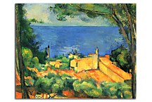 Reprodukcie Cézanne - L'Estaque with Red Roofs zs10181