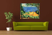 Reprodukcie Cézanne - L'Estaque with Red Roofs zs10181