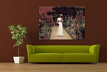  Edmund Blair Leighton obraz - Lady in a Garden  zs10219