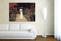  Edmund Blair Leighton obraz - Lady in a Garden  zs10219