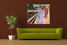 Edvard Munch Reprodukcie - Woman on the Bridge zs10228