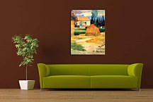 Paul Gauguin Reprodukcie - Landscape near Arles  zs10234