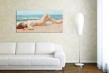 Reprodukcie J.W.Godward - Nu Sur La Plage zs10247