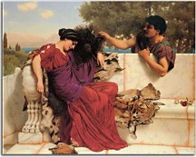 Obrazy John William Godward - The Old, Old Story zs10250