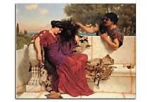 Obrazy John William Godward - The Old, Old Story zs10250