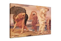 Frederic Leighton - Greek Girls Picking Up Pebbles by the Sea Obraz zs10276