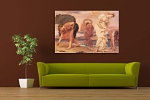 Frederic Leighton - Greek Girls Picking Up Pebbles by the Sea Obraz zs10276