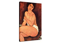 Obrazy Amedeo Modigliani - Nude seating on a sofa zs10318