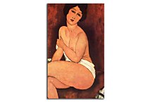Obrazy Amedeo Modigliani - Nude seating on a sofa zs10318