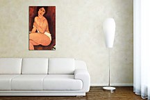 Obrazy Amedeo Modigliani - Nude seating on a sofa zs10318
