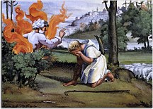 Rafael Santi obraz Moses in front of the burning bush zs10353