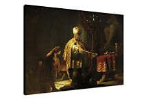 Daniel and Cyrus before the Idol Bel zs10360 - Reprodukcia Rembrandt 