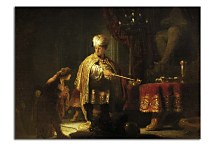 Daniel and Cyrus before the Idol Bel zs10360 - Reprodukcia Rembrandt 