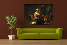 Daniel and Cyrus before the Idol Bel zs10360 - Reprodukcia Rembrandt 