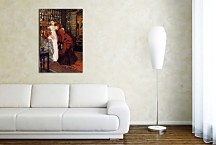 Reprodukcie J. Tissot - James Tissot - Young Women Looking at Japanese Objects zs10377