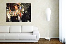 Obrazy James Tissot - James Tissot - Young Lady Holding Japanese Vase  zs10378