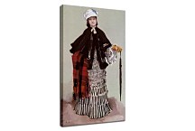 James Tissot - A Lady in a black and white Dress zs10384