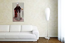 James Tissot - A Lady in a black and white Dress zs10384