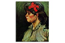 Vincent van Gogh - Portrait of a Woman with Red Ribbon Obraz zs10386