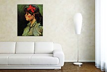 Vincent van Gogh - Portrait of a Woman with Red Ribbon Obraz zs10386