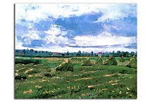 Reprodukcie Vincent van Gogh - Wheat Fields with Stackszs10392
