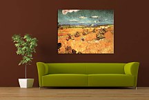 Vincent van Gogh - Wheat Stacks with Reaper Obraz zs10394