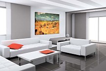 Vincent van Gogh - Wheat Stacks with Reaper Obraz zs10394