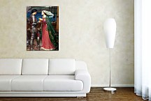 Reprodukcia od John William Waterhouse - Tristan and Isolde Sharing the Potion zs10404