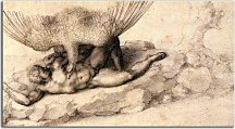 Michelangelo obrazy - The punishment of Tityos zs10423