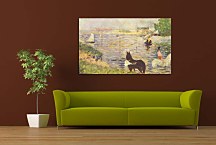 Georges Seurat - Horses in the Water Obraz zs10429