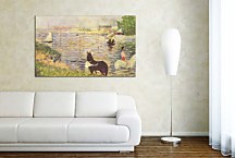 Georges Seurat - Horses in the Water Obraz zs10429