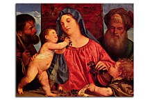 Tizian Reprodukcie - Madonna of the Cherries zs10439