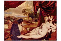 Tizian Obrazy - Venus and the Lute Player zs10440