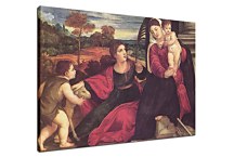 Madonna s dieťaťom a Ján Baptista zs10441 - Obraz Tizian